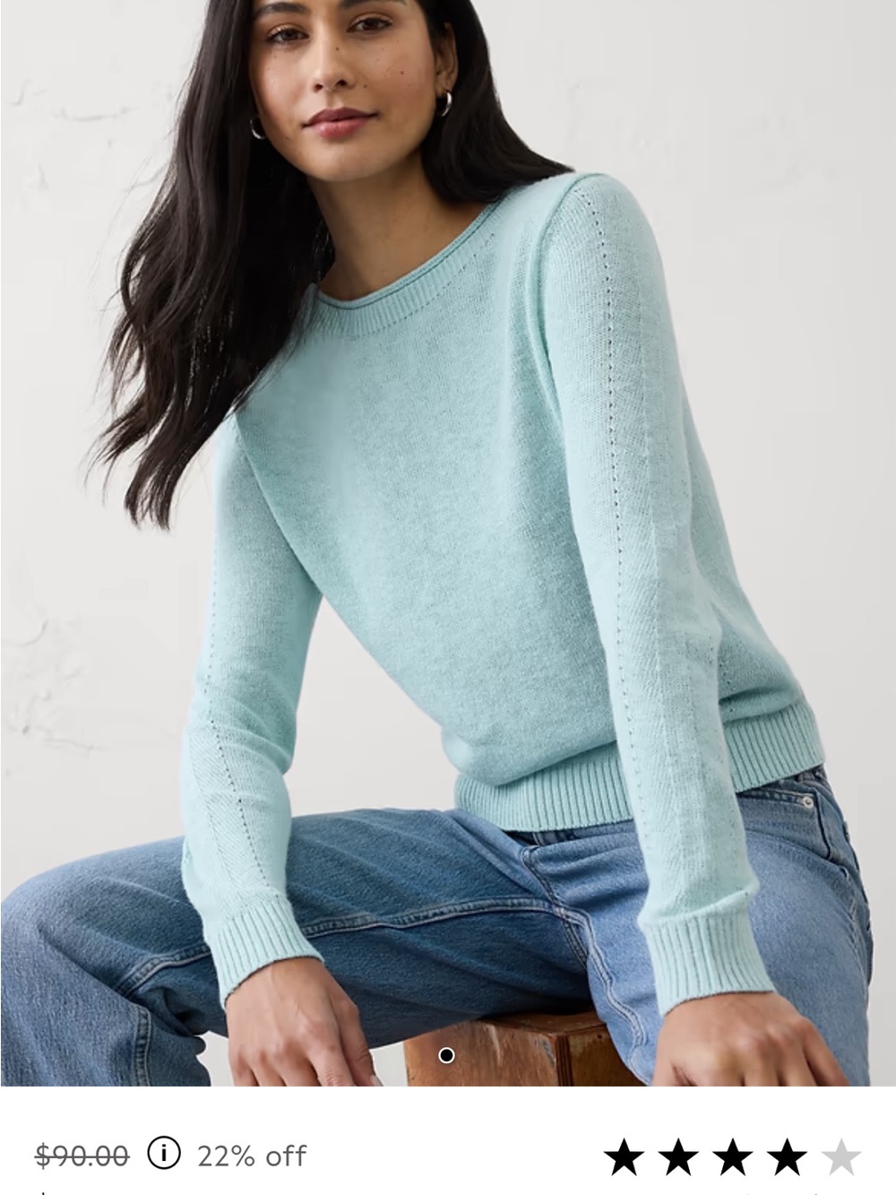 Banana Republic Mint Lightweight Knit Sweater